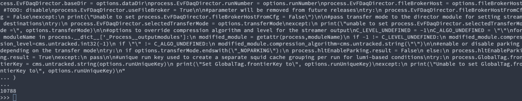 Writing the scouting menu to disk